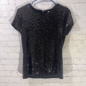 Bailey 44 Celebration Black Sequin Top
